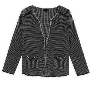H&M knit blazer with silver chain lining